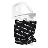 Neck Gaiter Black/White Logo Rudy Project RP830120 Accesorio, Unisex Adulto, Black/White, Talla ÚNICA