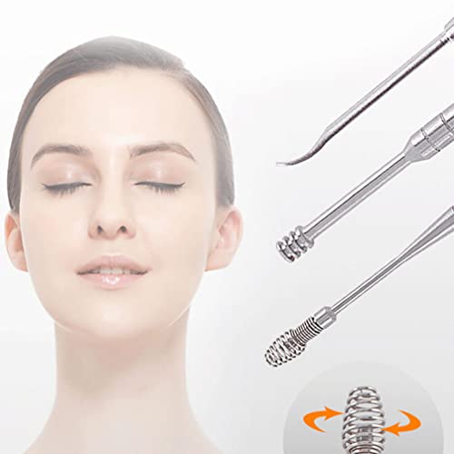 Image of Healeved 7pcs Wax Remover Tool Cleaner Kit Scoop Spoon Earwax Removal Tools Storage Box
