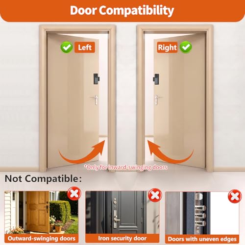 Image of No-Drill R-ing Doorbell Mount with Rain Cover, Anti-Theft Door Bracket Compatible with Ring /Other Battery Doorbell /Plus /Pro(2026 Newest Model),Quick Install Doorbell Camera Holder for Rental Apartment