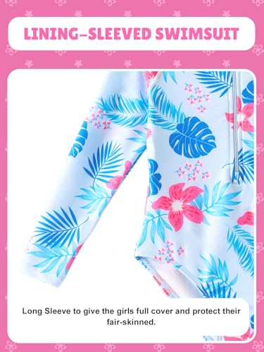 Image of Angel season Girls Swimsuits Kids Bathing Suit One Piece Swimwear with UPF 50+ Cute