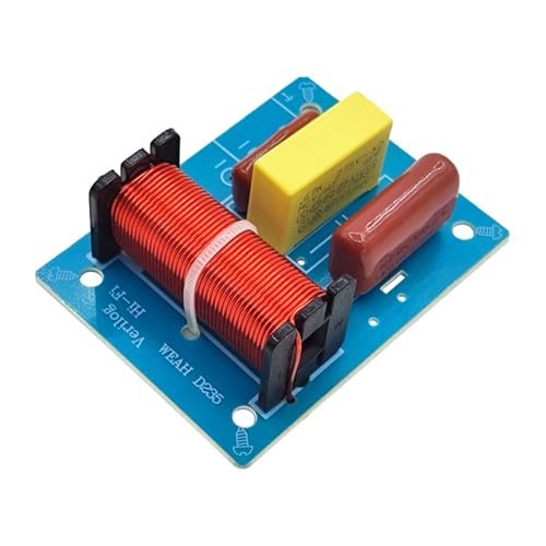PTILSERY High Low Pass 2 Way Crossovers Filter D235, 80W Power Handling Divider for 4 8? Speakers, Clear Sound Enhancement