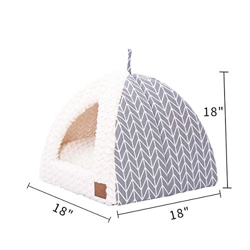 image for Miss Meow Cat Bed for Indoor Cats,Medium Large Cats Cave Bed,Machine W