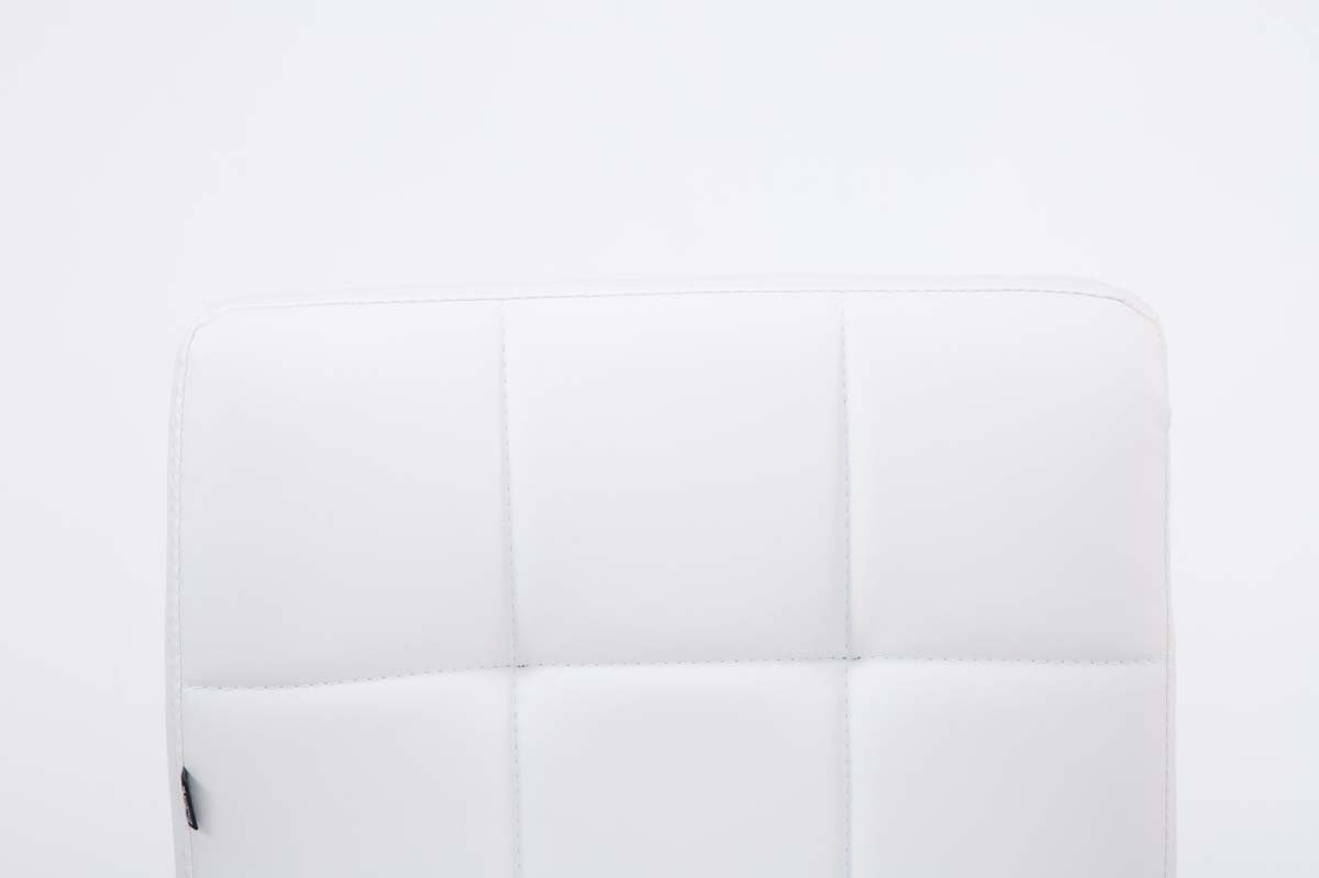 CLP Lot De 2 Chaises Lounge Palma V2 en Similicuir I Siège Rembourré Pivotant Et Réglable en Hauteur I Piètement Métal, Couleur:Blanc
