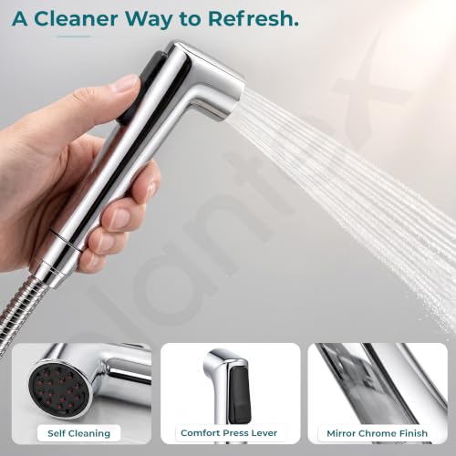 Image of Plantex Self Cleaning Health Faucet for Toilet /ABS Plastic Jet Spray for Bathroom /Hand Gun /Without Hose Pipe - Pack of 1 (Chrome)
