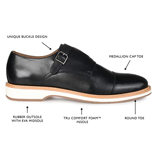 Image of Thomas & Vine Men's Ransom Cap Toe Monk Strap Dress Shoe