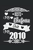  Beste Ehefrau seit 2010: Notizbuch 100 Seiten Liniert  Glücklich Verheiratet, Hochzeitstag Sprüche, Stahlhochzeit, 11. Hochzeitstag