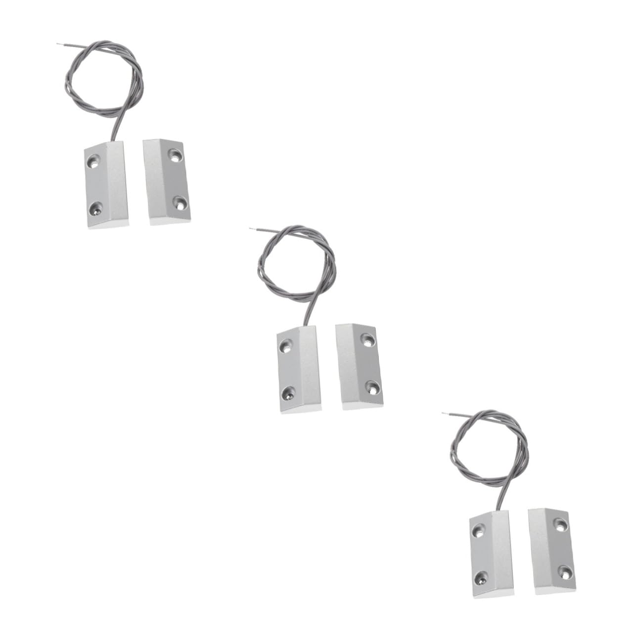 Lot De 3 Capteurs Dalarme pour Porte Et Fenêtre Boîtier en Alliage De Zinc Usage Industriel