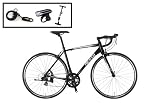 NESTO ロードバイク NEST ロードバイク入門セット FALAD 700C 465mm/500mm 2022年モデル NE-18-011-PN (ブラック(500mm), 700C)