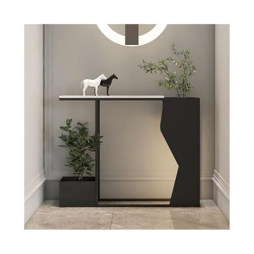 MENGLI-2024 Mesa Consola Mueble de Flores de Alta Gama for Pasillo Estrecho de mármol for casa Mesa de Entrada(XL)