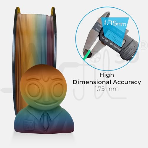Image of NFIL3D 1KG Net HS PLA+ Dull Rainbow - 3D Printer Filament 1.75mm| Accuracy - + /- 0.015mm | 1000g 3D Filament, 250g Spool & 350g Packaging Weight (Total Weight 1.6KG) | (3.52 lbs)