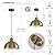 Haolaike Gold Pendant Lights Kitchen Island Industrial Pendant Light Fixtures Dome Kitchen Island Lights Metal Shade Modern Pendant Lighting for Bar Farmhouse Dining Room Bedroom Hallway?3 Packs?