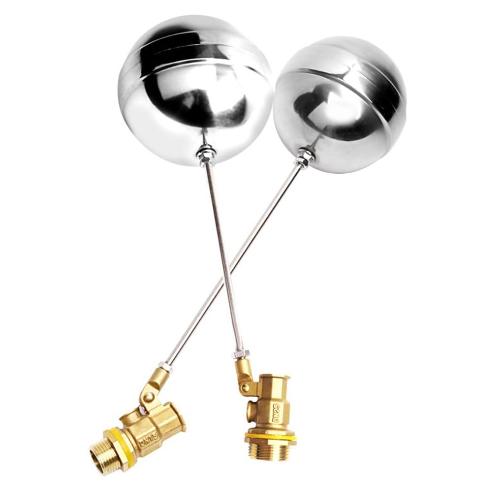 Brass Float Valve 1/2inch to 2inch - Stainless Steel Water Tank Floating Ball Valve 1pcs(DN20)