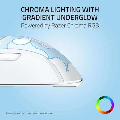 Image of Razer Cobra Wired Gaming Mouse: 58g Lightweight - Gen-3 Optical Switches - Chroma RGB Lighting Underglow - 8500 DPI Optical Sensor - 100% PTFE Mouse Feet - Speedflex Cable - Cinnamoroll Edition
