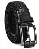 CHAOREN Mens Stretch Belt - 1 3/8' Elastic Braided Golf Belt for Men Women - Stretchy Web Fit Summer Casual Jeans