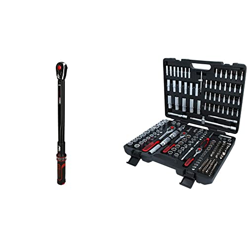 Gamme Ergotorque Précision KS Tools avec clé dynamométrique 1/2'' et caisse à outils de 195 douilles