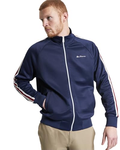 Ben Sherman Sudadera de Chándal House con Cinta para Hombre, azul oscuro, XL