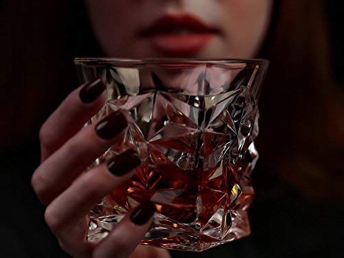 BESTAQUA Half Star Old Fashioned Glasses, Perfect for Serving Scotch, Whiskey or Mixed Drinks, 290 ml (Clear) - Set of 2 4