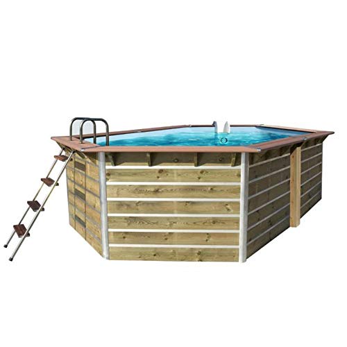 Piscine Bois Waterclip SABTANG 510x320x129 cm hors sol octogonale