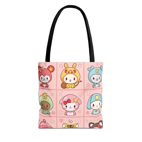 Cute Character Tote Bag, Reusable Shopping Bag,Tote Bag Birthday Gift