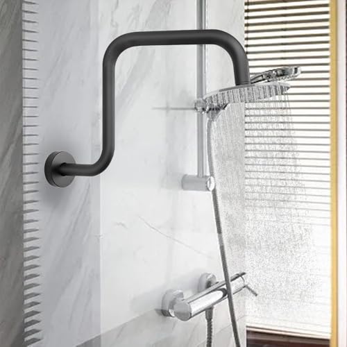 Bras support mural rallonge inox solide au design noir haut de gamme