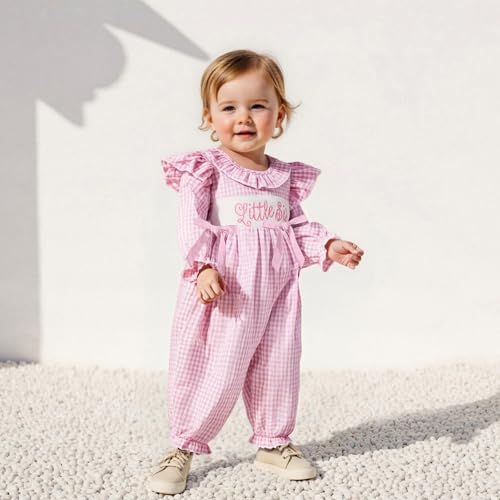 Hekkomird Baby Girl Fall Outfit Cute Long Sleeve Stripe Romper Jumpsuit With Bow Headband Newborn Infant Winter Clothes4