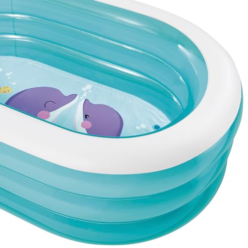 Intex 57482NP - Planschbecken Oval Whale (Modell Sortiment), Blau, 163 cm l x 107 cm w x 46 cm h