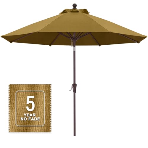 Image of MASTERCANOPY 9ft Olefin 5-Year-Non-Fading Patio Umbrella Chestnut