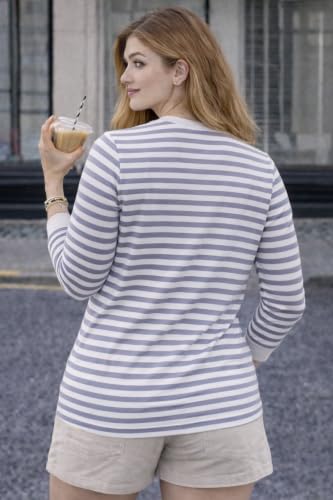 Image of VIMAL JONNEY Women Striped T-Shirt || T-Shirt for Women || Full Sleeve T Shirt || T-Shirt-VIMAL640620