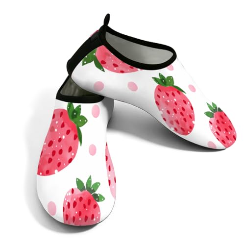 Zapatos deportivos acuáticos divertidos rosa fresa de secado rápido