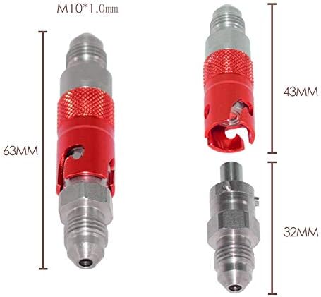 Stainless Steel Motorcycle AN3 3AN Front Brake Fluid Quick Removal Cover Replace Brake Line Disconnect Fitting Dry Break Coupling