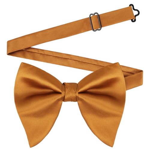 Image of Alizeal Velvet Pre-tied Adjustable Bow Tie for Men Oversize Formal Solid Tuxedo Bowtie
