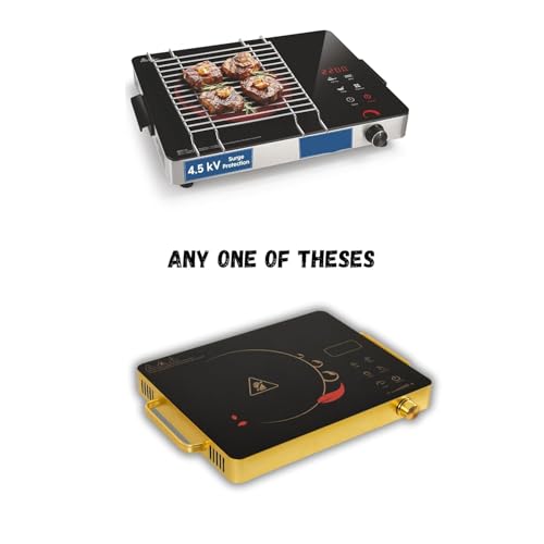 Image of BLUETRAX Classic 2200 Watt Infrared Cooktop with Crystal Glass & Touch Panel | 4 Pre set cooking Modes | Stir-fry | BBQ | Hot Pot | Steam | 60C to 600C | Digital time & Watt display