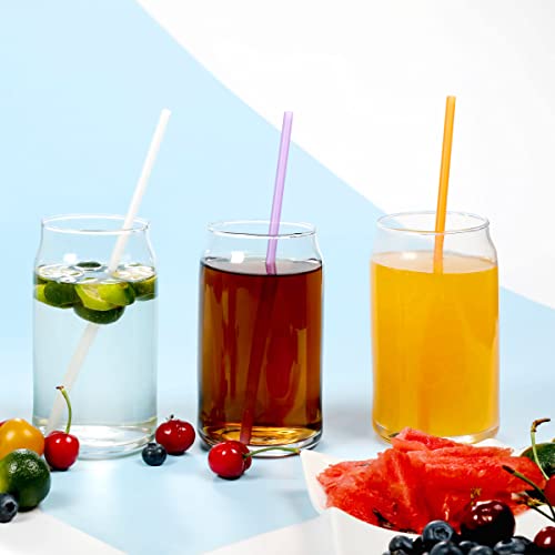 200 Pcs Colorful Disposable Drinking Plastic Straws.(0.23'' diameter and 8.26" long)-8 Colors