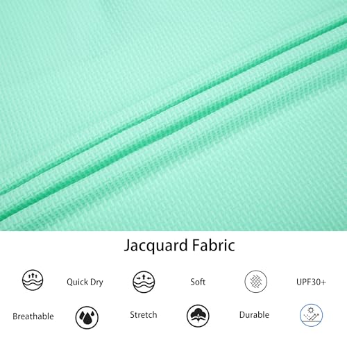 Alex Vando Mens Bubble Jacquard Polo Shirt Super Stretch Short Sleeve Polo Shirts for Men