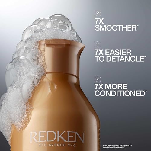 2. Bild von Redken Haarshampoo für trockenes und brüchiges Haar, Belebt und hydratisiert, Mit Omega-6 und Argan-Öl, All Soft Shampoo 1 stück (1er Pack)