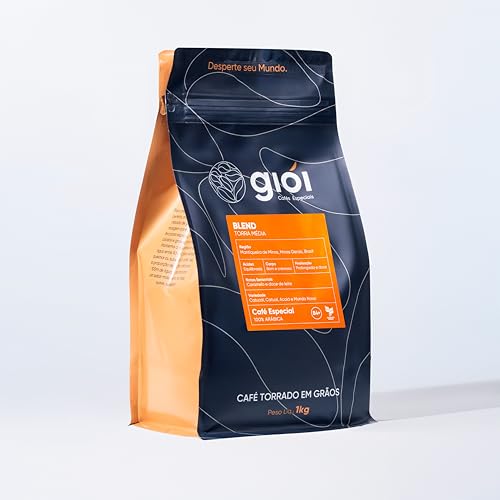 Giói Café Especial, 100% Arábica, Torrado, Em Grãos, 84+ (1kg, Blend Média)
