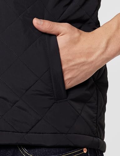 Image of Qube By Fort Collins Men's Sleeveless Jacket - Diamond Quilted Padded Vest for Men | Full Zip High Neck Half Jacket with Stand Collar & Side Pockets for Winter Wear, Office, Travel & Daily Use