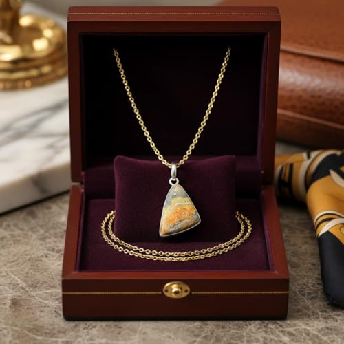 Pendentif abeille argent 925 avec chaîne câble et pierre trilon - 3