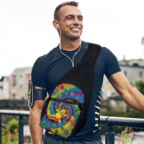 Bolsa cruzada para pecho deportiva resistente y ajustable miniatura 3