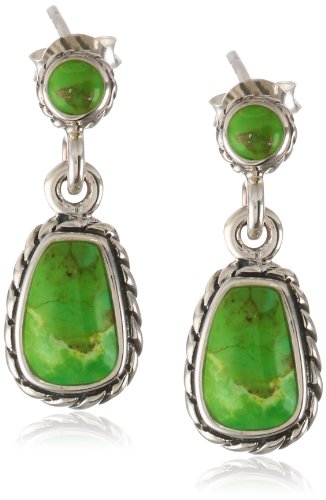 Barse "Basics" Lime Turquoise Post Drop Earrings