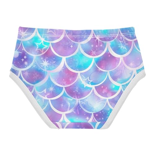 Fun Toddler Girls Underwear 2t Cotton Little Girl Panties Colorful Scales Mermaid Purple Blue Pink Underpants Briefs2