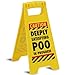 Price comparison product image Boxer Deeply Satisfying Poo in Progress Novelty Toilet Humour Warning Sign | Hilarious Secret Santa Gift For Him, 11.8cm x 25cm