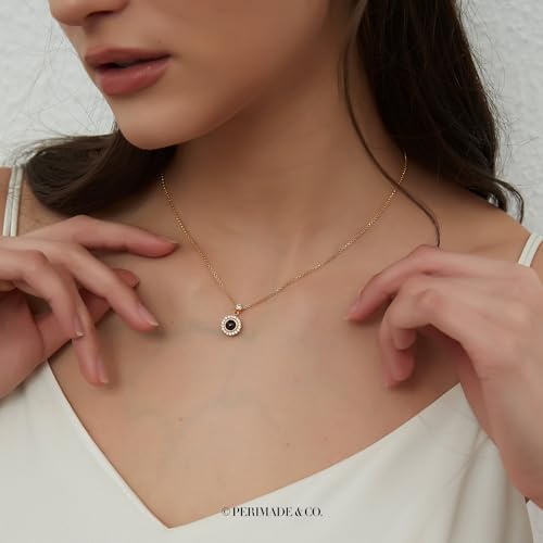 PERIMADE Custom Photo Projection Necklace with Picture Inside, Personalized Text & Love in 100 Languages Round Pendant Necklace, Customized Birthday Christmas Memorial Gifts for Women Mother Daughter3