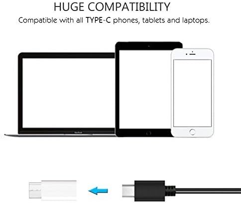 FanTEK 3-Pack USB C Type C 3.1 Male to Micro USB Female OTG Adapter for G5, ZenFone 3 Deluxe, V20, Jade Primo, Xperia X Compact, LE Max, Nexus 6P (White)
