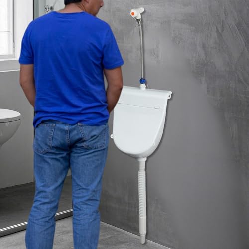 Urinal portátil para camping y RV con soporte de pared y tapa hermética 4