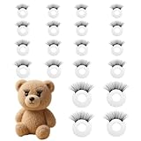20 Pcs Doll Eyelashes, 5 Sizes Safety Eyes for Crocheting, Doll Eye Lashes for Amigurumi, Stuffed Animals, Crochet Eyelashes Doll Making Supplies for Teddy Bear Puppe,Plush Accessories