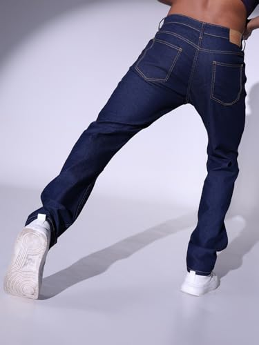 Image of Hubberholme Men Black Cotton Fabric Relaxed Fit Mid-Rise Stretchable Jeans