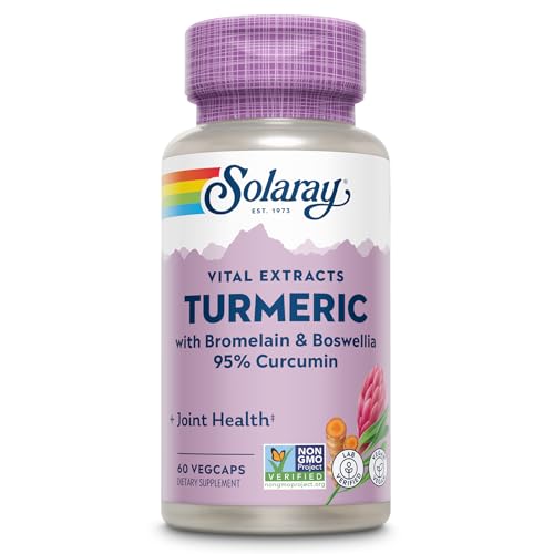 Solaray Turmeric (Bromelain & Boswelia) / 60 Vegcaps/Apto para vegano