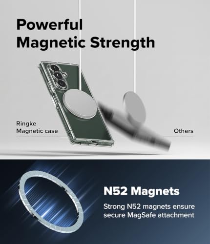 Image of Ringke Fusion Magnetic for Samsung Galaxy Z Fold 8 Ultra Case Back Cover | Magnetic Clear, Compatible with MagSafe, Shockproof, Hard Back, Flexible TPU Bumper, Precise Cutouts, Original Form