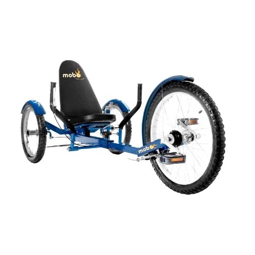 Mobo Cruiser Triton Pro Adult Recumbent Trike. Pedal 3-Wheel Bicycle. 16 Inches. Adaptive Tricycle for Teens to Seniors